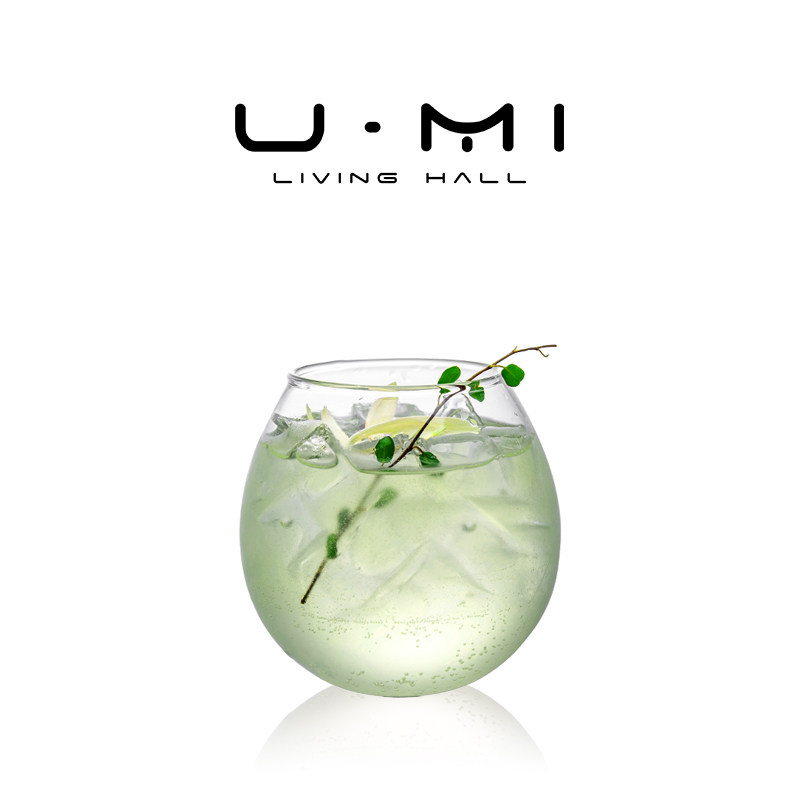 U Mi LIVING·浪柠 | 玻璃杯创意圆球鸡尾酒杯气泡水杯玻璃果汁杯