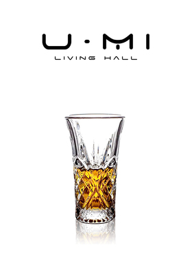 U Mi LIVING · 柏林 | 酒具子弹杯浮雕无铅玻璃剑花直身烈酒杯