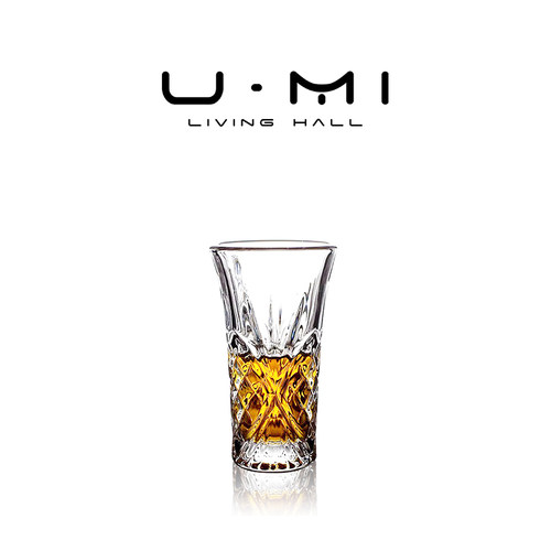 U Mi LIVING · 柏林 | 酒具子弹杯浮雕无铅玻璃剑花直身烈酒杯