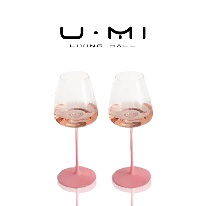 U Mi LIVING·仙女|酒具红酒杯渐变粉法式高脚杯葡萄酒杯子高级感