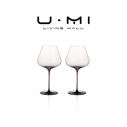 U Mi LIVING · 墨绯 | 酒具金边竖纹红酒杯水晶玻璃高脚鸡尾酒杯