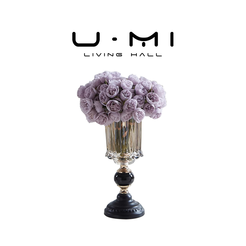 U Mi LIVING · 安诺 | 现代轻奢感装饰玻璃花瓶摆件客厅插花餐桌