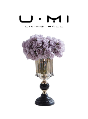 U Mi LIVING · 安诺 | 现代轻奢感装饰玻璃花瓶摆件客厅插花餐桌