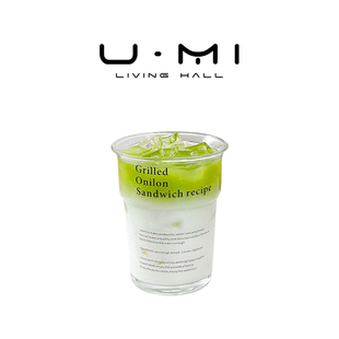 拾光 LIVING 玻璃杯ins风大容量字母咖啡杯透明冷萃杯