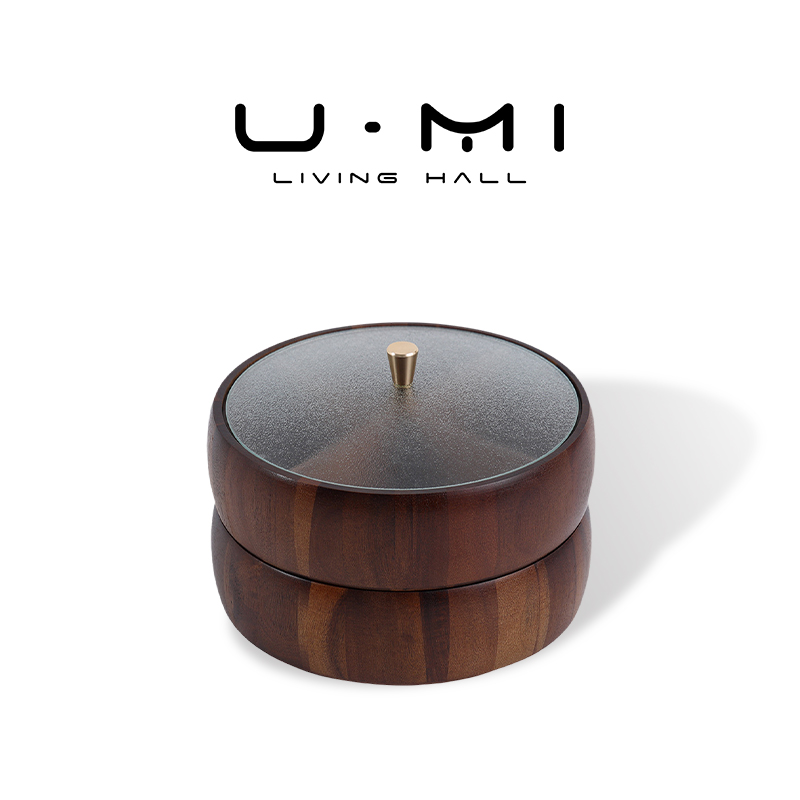 U Mi LIVING ·  木格 | 果盘相思木坚果零食盒木质茶几干果盘