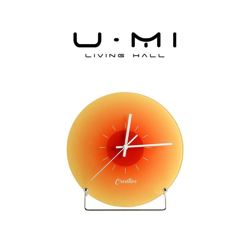 U Mi LIVING· 落日 | 时钟ins风钟表客厅玻璃简约台式创意家用