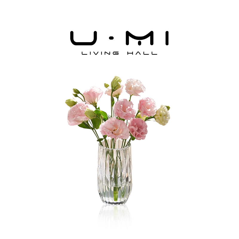 U Mi LIVING· 雪青 | 花瓶高级感水晶透明玻璃花器客厅ins风摆件