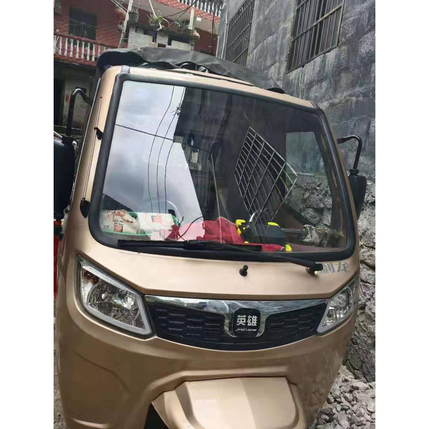 电动车三轮车挡风板摩托车雨棚前挡风玻璃高清挡风镜加厚加大改装