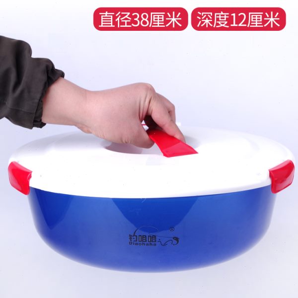 开拌沾盆饵钓带盖饵饵料盆散泡鱼号加大竞技大码盆盆三件套加深不