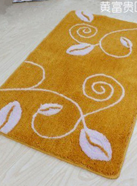 定制家用金黄色卧室地垫门垫进门浴室吸水防滑地毯门厅欢迎光临垫