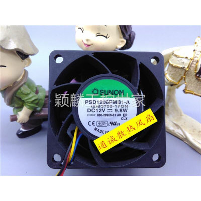 颖麟SUNON PSD1206PMB1-A 12V 9.8W 0.81A 6038 4线 服务器大风量