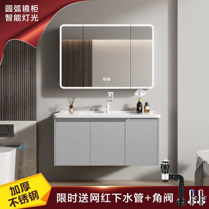 新款加厚不锈钢浴室柜洗