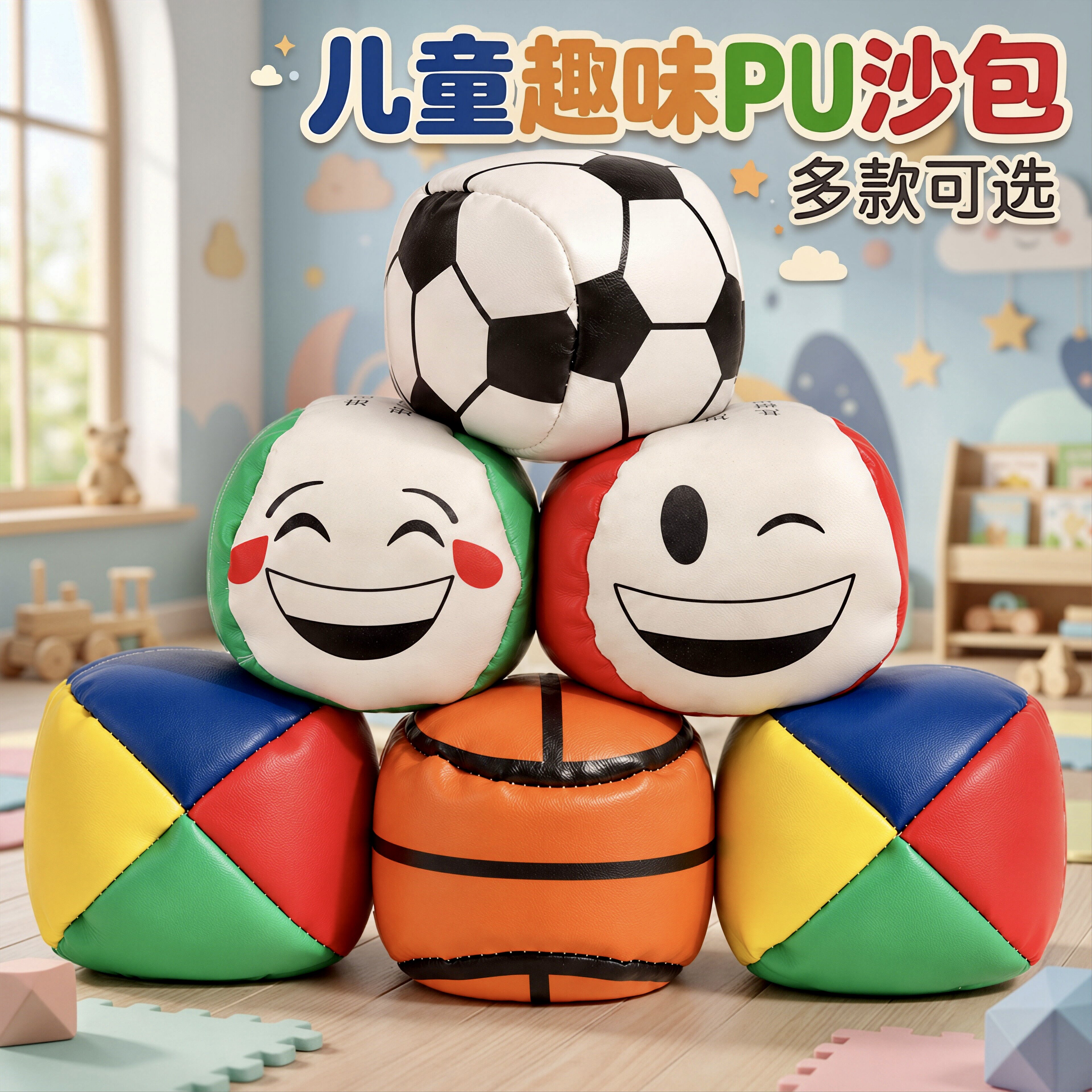 PU沙包幼儿园专用皮革防水儿童小学生成人丢沙袋体育投掷玩具耐脏