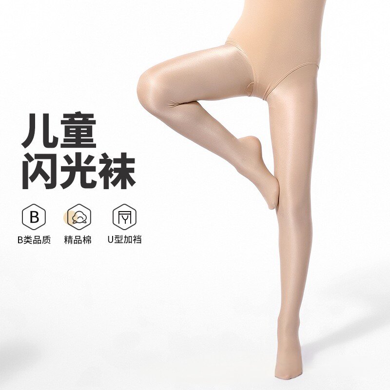 儿童舞蹈闪光珠光袜健美