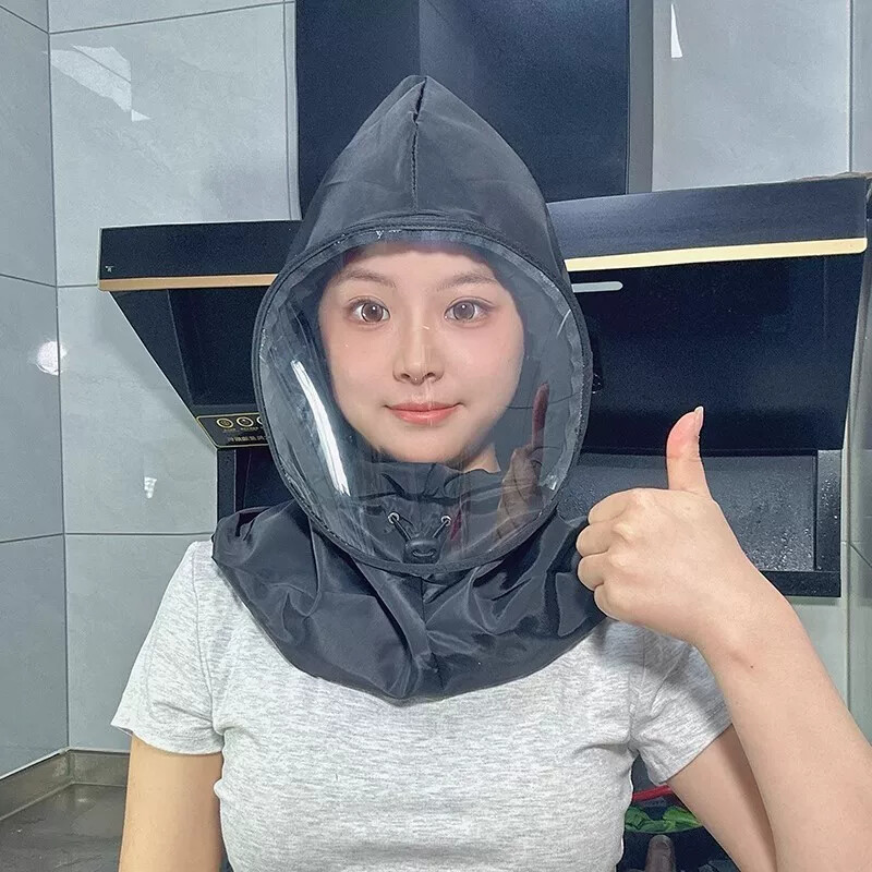 厨房帽子防油烟面罩女款