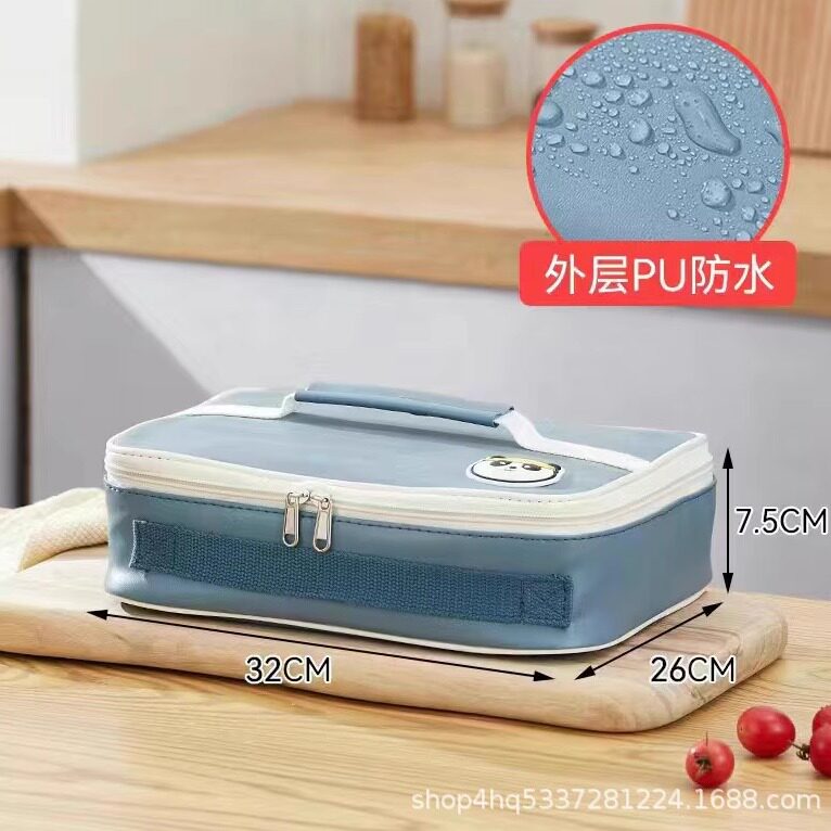牛津布保温袋便当包饭盒袋手提包学生带饭包午餐包铝箔长方形饭袋