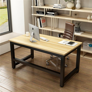 家用加固电脑台式 2024新款 桌简约现代卧室书桌钢木双人办公桌学生