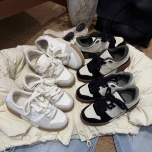 厚底保暖休闲运动板鞋 棒球队长加绒小白鞋 百搭秋冬季 2025新款 女款