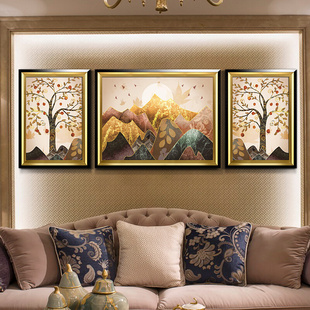 油画 玄关卧室挂画美式 饰画后现代轻奢沙发背景墙画壁画欧式 客厅装