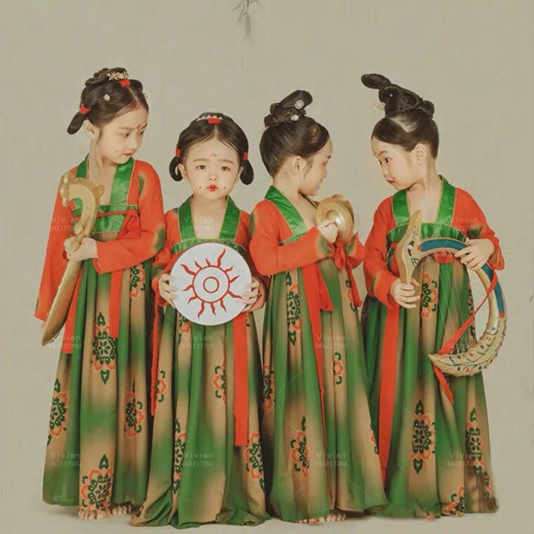 幼儿童古装汉服女童唐朝