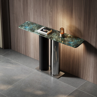 现代简约入户玄关桌进门靠墙正对门玄关柜奢石大理石入门聚财桌子