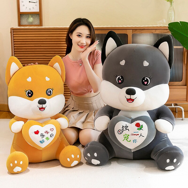 超大号趴趴狗公仔哈士奇抱枕毛绒毛绒/玩偶/公仔/布