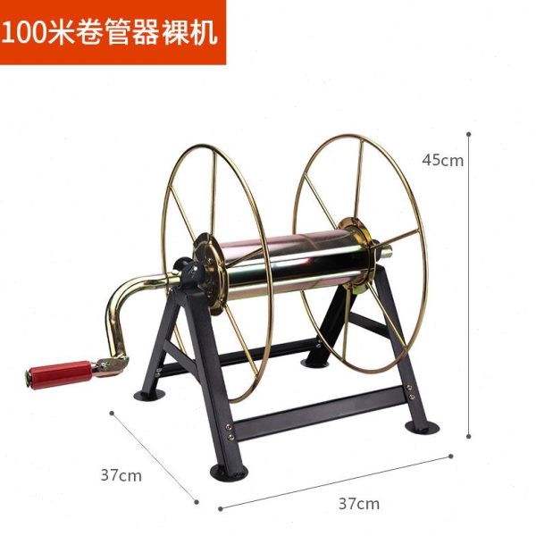 管神器缠机手摇农用管收管收纳架水管车绕软管卷管器不锈钢收管盘