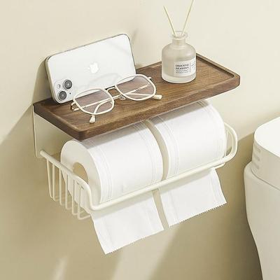 美拉德胡桃木卫生间厕纸盒置物架免打孔浴室卫生间抽纸洗脸巾纸篓