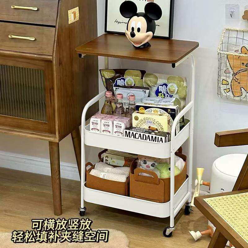 床边桌家用移动收纳小桌子卧室客厅边角几小推车床头置物架床头柜