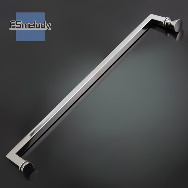 新款007-淋浴房隔断对开门拉手玻璃移门把手304不锈钢方管推