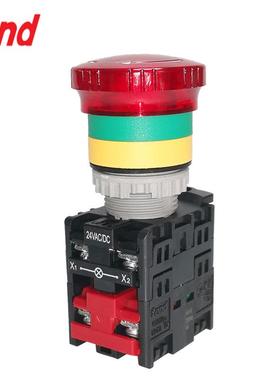 TEND天得TN2IK7R-L1AB带灯急停按钮开关连锁式CE认证LED灯原装