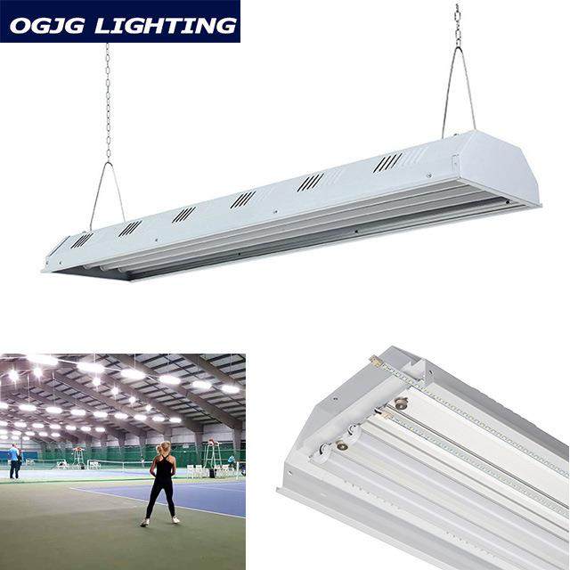 五年质保大型仓库篮球场照明灯具LED线条灯吊装120w高光效灯盘