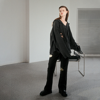 Amicus Animae 羊毛盔甲拉链西裤