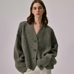 Amicus Animae 马海毛棕榈树提花开衫