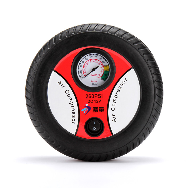 靖童 车载充气泵 轮胎打气泵 汽车充气泵 打气机车用冲气泵加气泵