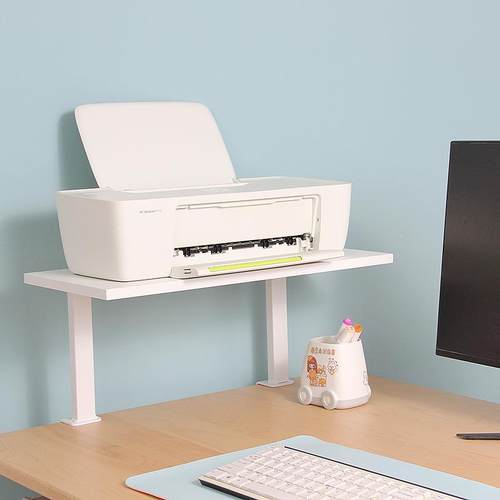 新款桌面悬浮置物架打印机支架架实木电脑桌上收纳架书桌悬空书架