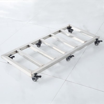 不锈钢底托洗衣机冰箱可移动托架花盆底座带轮子金属汤桶架可定制