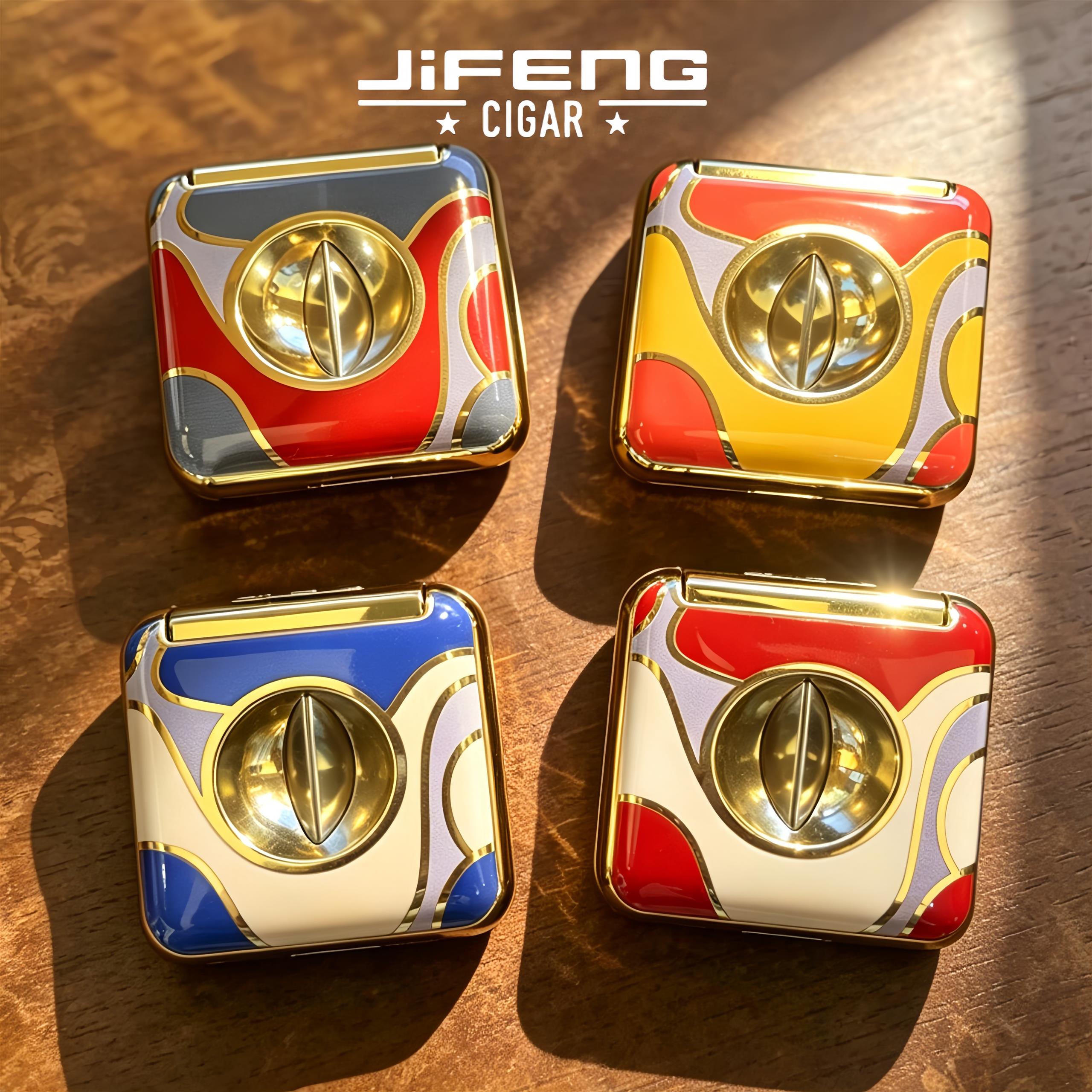顺丰JIFENG撞色珐琅彩V形雪茄剪图片