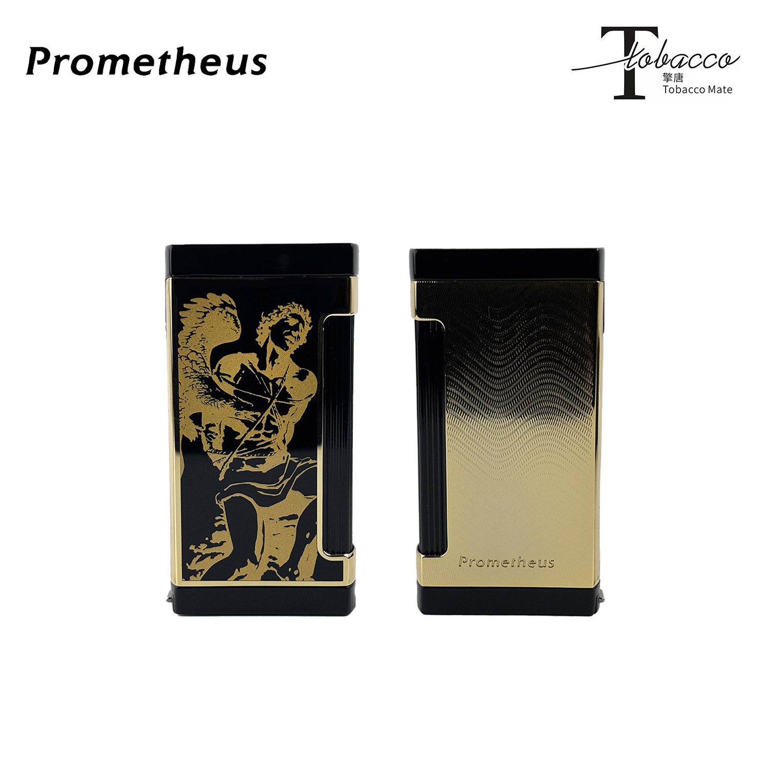 普罗米修斯Prometheus美国进口直冲三火头带雪茄钻防风充气打火机