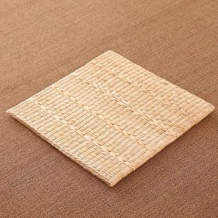 上阳台家用地板飘窗地 草编编织皮玉米方形榻榻米垫子蒲团坐垫日式