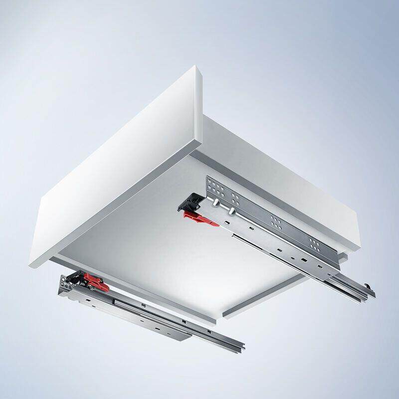 新品higold/悍高二节三节托底抽屉轨道18板阻尼缓冲滑轨全拉出半