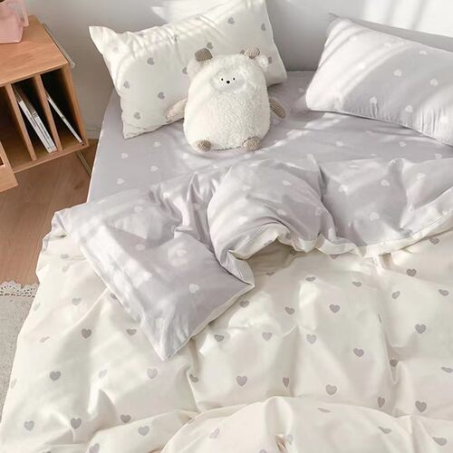 4 pcs bed sheets set beddings cotton flat sheet pillowcases