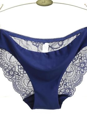 Ice silk large size breathable underwear cotton file sexy