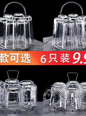 6pcs set Glass cup tea water juice beer milk drinking kettle