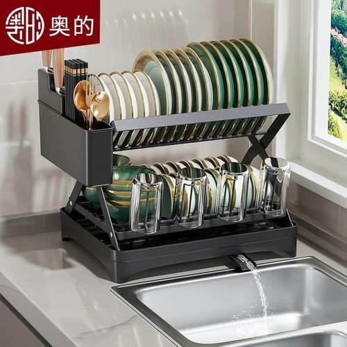 厨房置物具架厨房用大全台面碗品架一体沥水架放刀刀架沥水收纳架