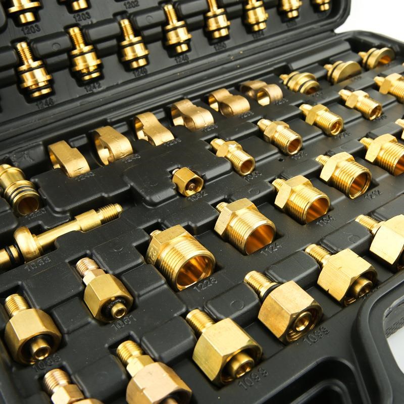 工具二合一版欧美o堵头汽车空调测漏盒装堵漏检漏试漏接头