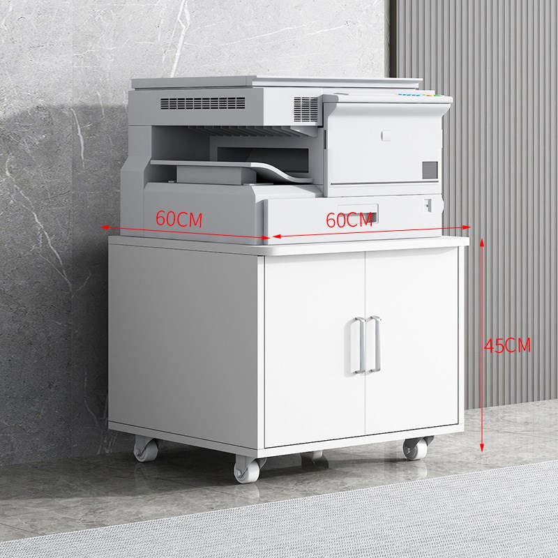 SA3复印机柜底座圆角打印机柜玻璃门办J公区移动文件柜双门加厚柜