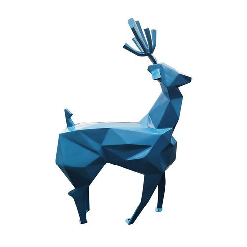 【折扣价】定制玻璃钢雕塑块面鹿动D物摆件园林景观广场户外大型