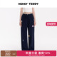 TEDDY26年春季 新款 卡通刺绣贴布女士休闲长裤 NOISY 甜酷时尚 百搭