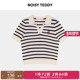 TEDDY25年夏季 新款 复古海军风女士条纹短袖 NOISY 针织衫 休闲舒适